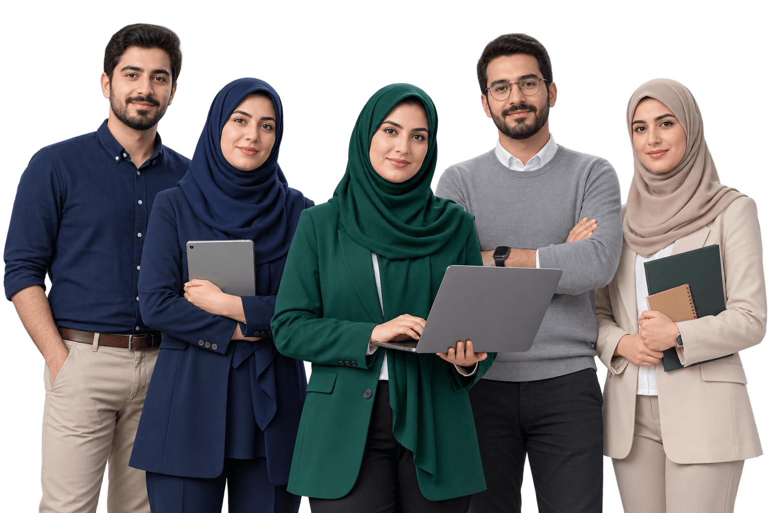 تصویر مفهومی اعضای تیم فنی، محصول، اعتماد و موفقیت مشتری AdOS